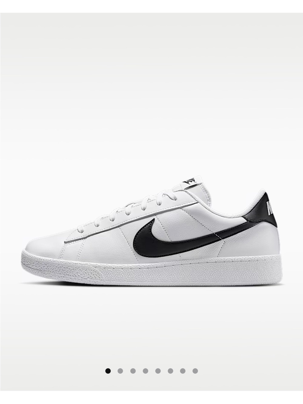 Nike White Leather Tennis Classic CS size 8